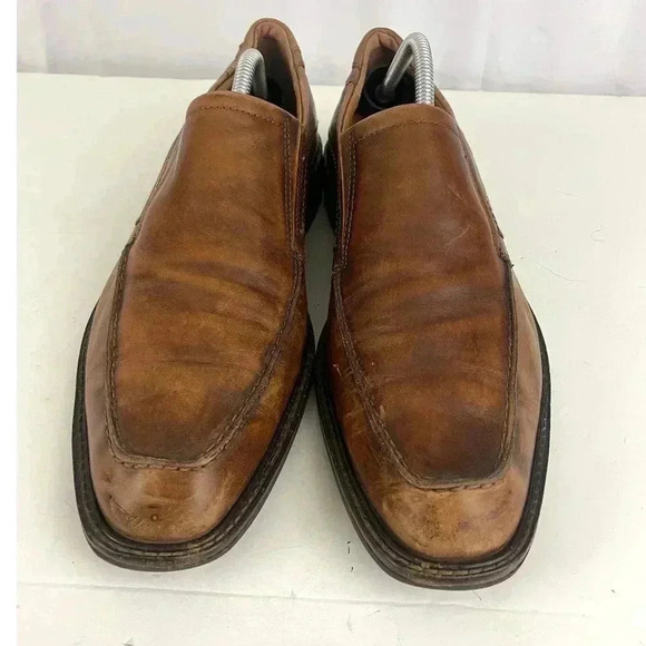 Ecco Brown Leather Slip On Loafers EU43 US 9.5‎ /10 Cognac Shoes Men\'s main image 11